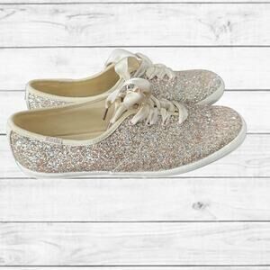 S8. Keds x Kate Spade New York Champion Glitter sneakers rose gold size 7
